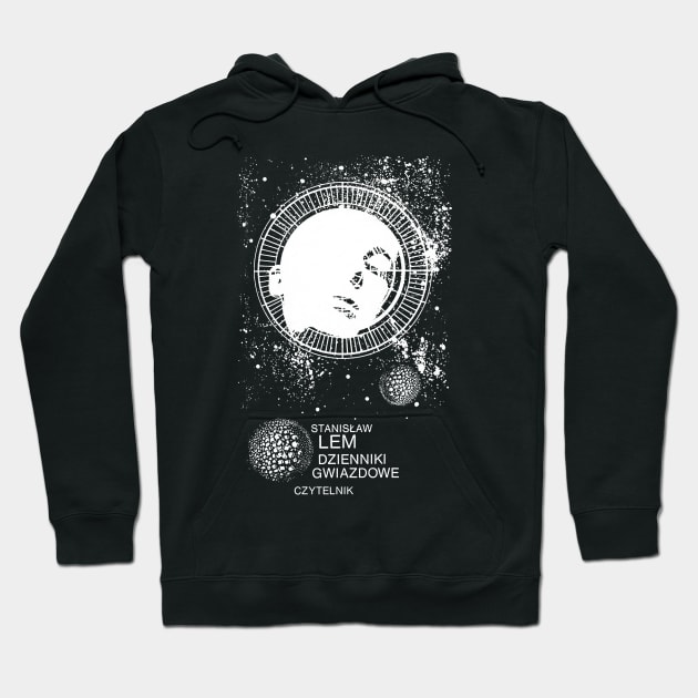 Vintage Sci-Fi Book Cover "The Star Diaries" Hoodie by DankFutura